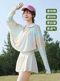 Women's UPF 50+ Sun Protection Jacket Lightweight Breathable UV Resistant Short Coat