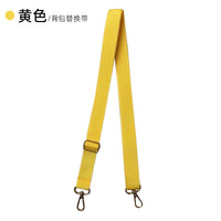 Adjustable Solid Color Shoulder Bag Replacement Strap with Gold Buckle
