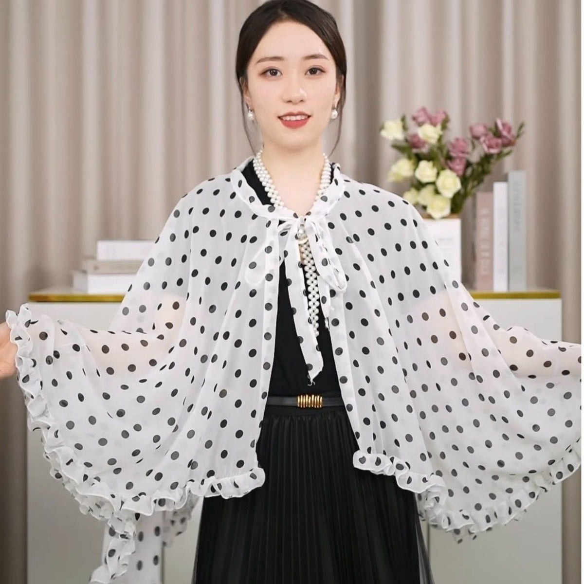Sun Protection Cape Shawl Lightweight Breathable Cover-up