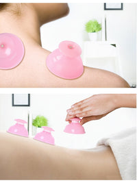 Portable Silicone Cupping Therapy Set - Manual Vacuum Suction Cups for Home Use