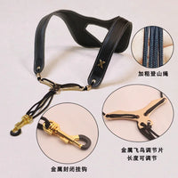 Saxophone Double Shoulder Strap for Alto Tenor Soprano Saxophone and EWI, Adjustable for Adults and Children