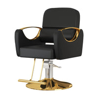 Reclining Hydraulic Barber Chair with PU Leather Upholstery for Salon and Hairdressing