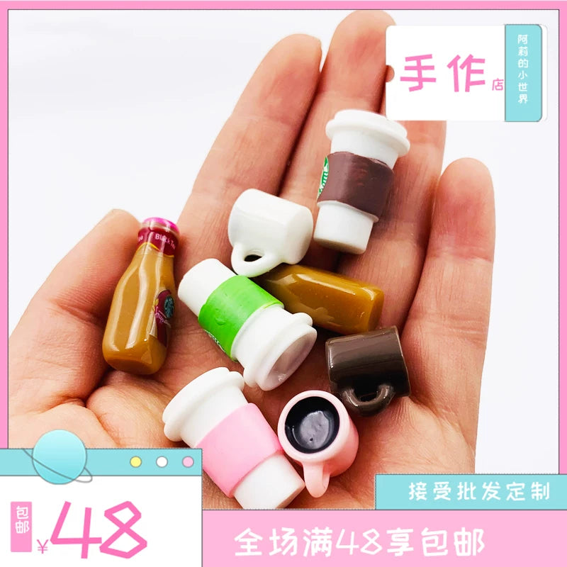 1:12 Dollhouse Miniature Coffee Cup Set, Pretend Play Food Toy Accessories