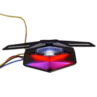Motorcycle Universal LED Tail Light with Integrated Brake, Turn Signal, and License Plate Light with Bracket