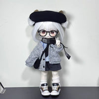 BJD Doll Academy Style Outfit Set with Horned Hat for 1/6, 1/4, 1/3 Dolls
