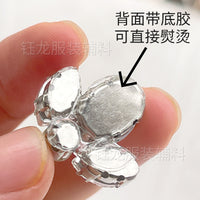 Rhinestone Applique Iron-On Crystal Patches for DIY Crafts and Decorations