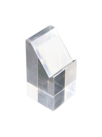 Acrylic Slanted Display Stand with Hooked Base and Baffle for Jewelry and Small Items
