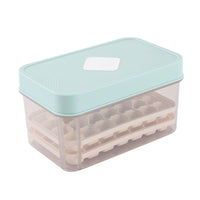 Press-Type Ice Cube Tray with Lid, Food-Grade Square Ice Maker and Storage Box for Freezer