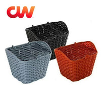 Bicycle Electric Scooter Plastic Basket with Lid and Bracket, Waterproof Front Rear Storage Basket for Cycling
