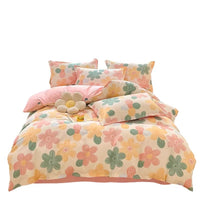 Duvet Cover Washed Cotton Printed Single Twin Full Queen Size