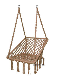 Ins Square Hanging Chair Swing Indoor Outdoor Courtyard Balcony Hammock with Tassels