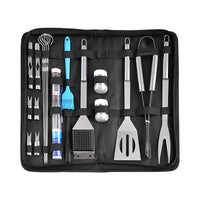 25-Piece Stainless Steel BBQ Grill Tool Set with Multi-functional Accessories
