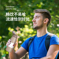 New 316 Stainless Steel Vacuum Insulated Water Bottle Large Capacity Outdoor Travel Flask with Strap