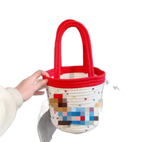 Dachshund Cotton Rope Woven Storage Basket Tote, Large Capacity Handheld Basket for Home Storage and Gifts