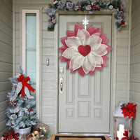 Easter Valentine's Day Wreath Artificial Flower Garland Wall Hanging Decor
