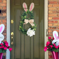 Easter Bunny Wreath for Front Door Decor and Photography Props