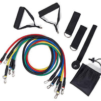 11-Piece Resistance Band Set with Door Anchor for Home Gym Workouts