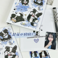 Cute Border Collie A5 4-Pocket Binder for K-Pop Photocards and Collectibles