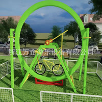 Outdoor Stainless Steel Playground Slide Set with Swings and Climbing Net
