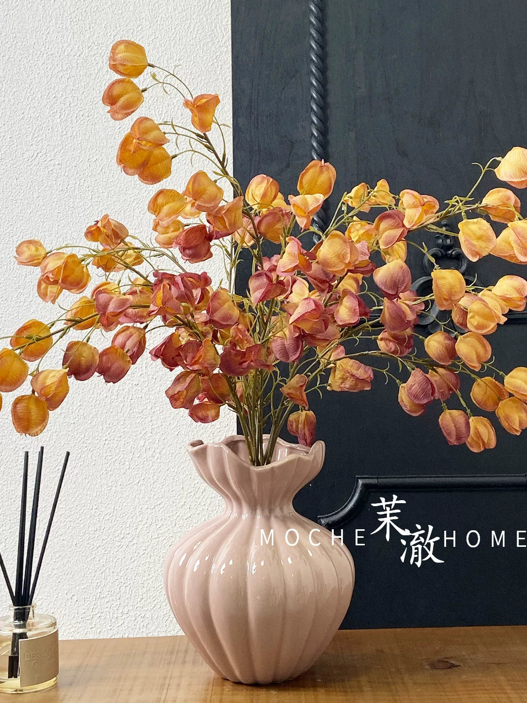 Moche Faux Silk Floss Flower Branches for Autumn Home Decor