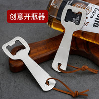 Stainless Steel Beer Bottle Opener with Hanging Rope Option, Thickened Can Opener for Restaurants and Home Use