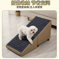 Pet Stairs for Cats and Dogs - Foldable Multi-functional Ramp for Sofa and Bed, Non-slip Wear-resistant, Can Be Used as a Seat