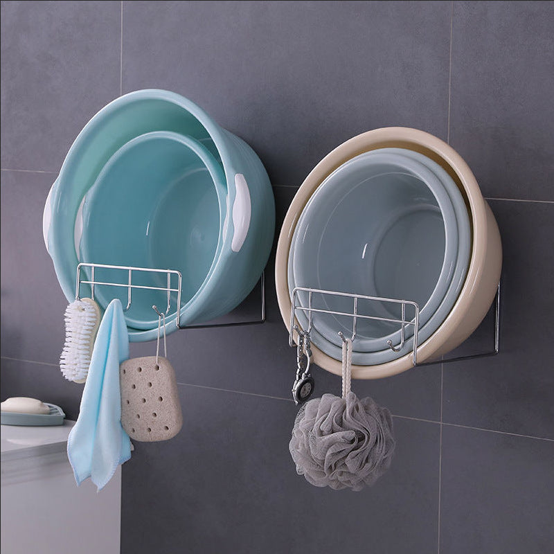 No-Drill Bathroom Basin Rack with Storage Shelf