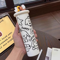 Mini Portable Insulated Coffee Mug for Women, Stainless Steel Water Bottle, 2025 New Design