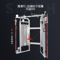 Commercial Dual-Arm Functional Trainer with Integrated Training Rack