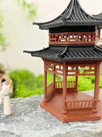 Chinese Ancient Pavilion Miniature Landscape Ornament for Garden and Patio