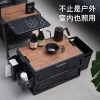 Portable Collapsible Storage Box with Lid for Camping, Picnics, Car, and Outdoor Organization