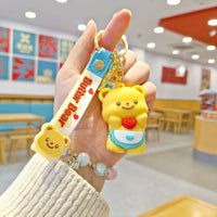 Cute Cartoon Butter Bear Keychain for Bags and Gifts