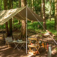 Outdoor Aluminum Alloy Awning Pole Set with Guy Ropes for Tents and Canopies, Foldable and Telescopic, 28mm Diameter