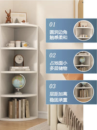 Corner Storage Cabinet Triangular Shelf Unit for Living Room Bedroom Multi-layer Floor Standing Bookcase
