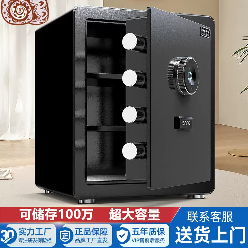Home Fingerprint Safe Box with Keypad for Jewelry, Gold, and Cash, Top Slot Deposit, Can Be Placed in Cabinet