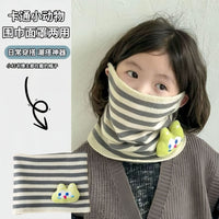 Kids' Winter Cartoon Knitted Neck Warmer Scarf for Boys and Girls