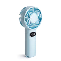 2026 New Portable Foldable Mini Digital Display USB Rechargeable Fan with 5 Speeds for Home Dormitory Office