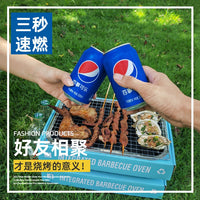 Portable Outdoor Camping BBQ Grill with Firewood Stove and Korean-Style Roasting Function