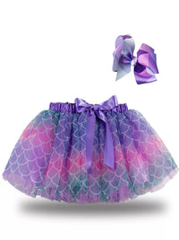 Girls' Tulle Tutu Skirt Pleated Dance Princess Half Skirt