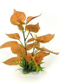Aquarium Artificial Plant Decor - Large Leaf Banyan & Colorful Foliage