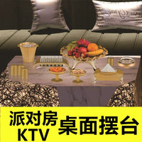 Acrylic KTV Bar Desktop Microphone Stand Snack Plate Set with Ice Bucket