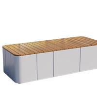 Stainless Steel Planter Box Bench Galvanized Iron Commercial Street Plaza Courtyard Balcony Planting Trough Garden Decoration