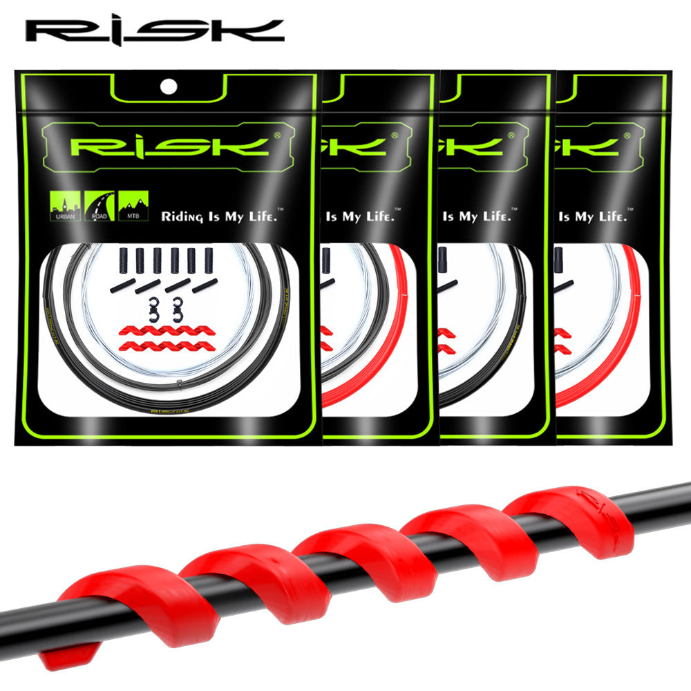 RISK Bicycle Cable Set for Derailleur and Brake, Mountain Road Bike Inner Wire and Housing Kit