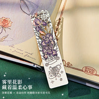Vintage Rose Metal Bookmark Hollowed-Out Design Creative Stationery Gift