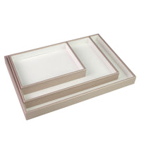 PU Leather Jewelry Display Tray for Rings, Necklaces, Bracelets, and Earrings