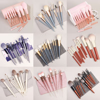 Professional Makeup Brush Set with Foundation, Powder, Eyeshadow, Eyebrow, and Lip Brushes