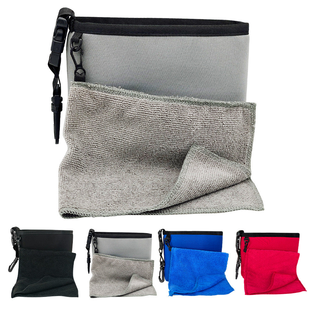 Portable Golf Club Cleaning Bag Golf Ball Washer Pouch for Golf Accessories