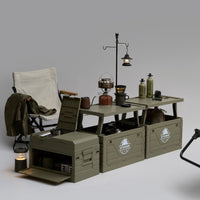 Outdoor Camping Foldable Storage Box with Table Lid for Car Trunk Picnic Organization