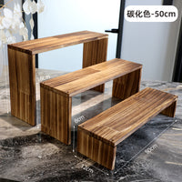 Wooden Display Stand for Small Potted Plants, Teacups, and Collectibles - 12cm Width