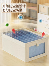 Foldable Fabric Wardrobe Storage Box with PP Board for Clothes and Pants